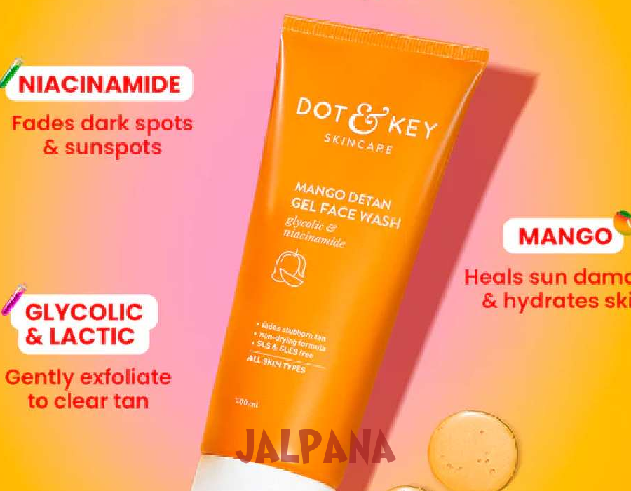Dot and Key Mango Detan Gel Facewash with Glycolic and Niacinamide for All Skin Types